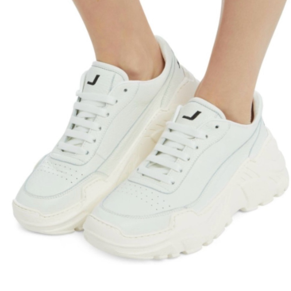 Joshua Sanders Zenith Leather White Chunky Sneakers